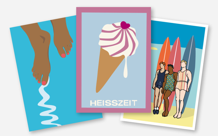 Heisszeit freshfish postcards gmbh | Postkarten Bern Schweiz | Sonja Kräuliger